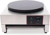 Electric Crepe Maker Pancake Machine, 1700W 16 Inch Griddle Machine 430 Stainless Steel Crepe Maker Machine Non-Stick 1
