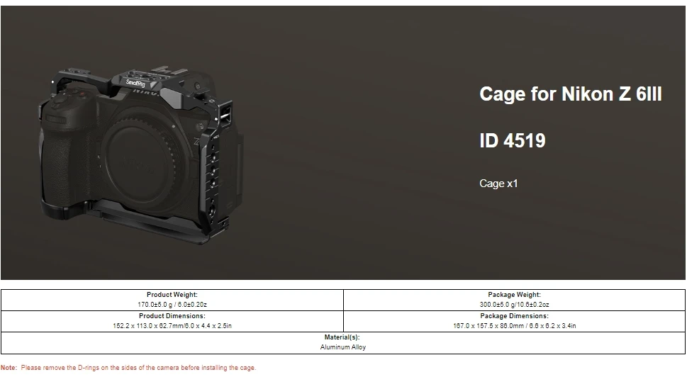 SmallRig Night Eagle Camera Cage for Nikon Z6 III Expansion