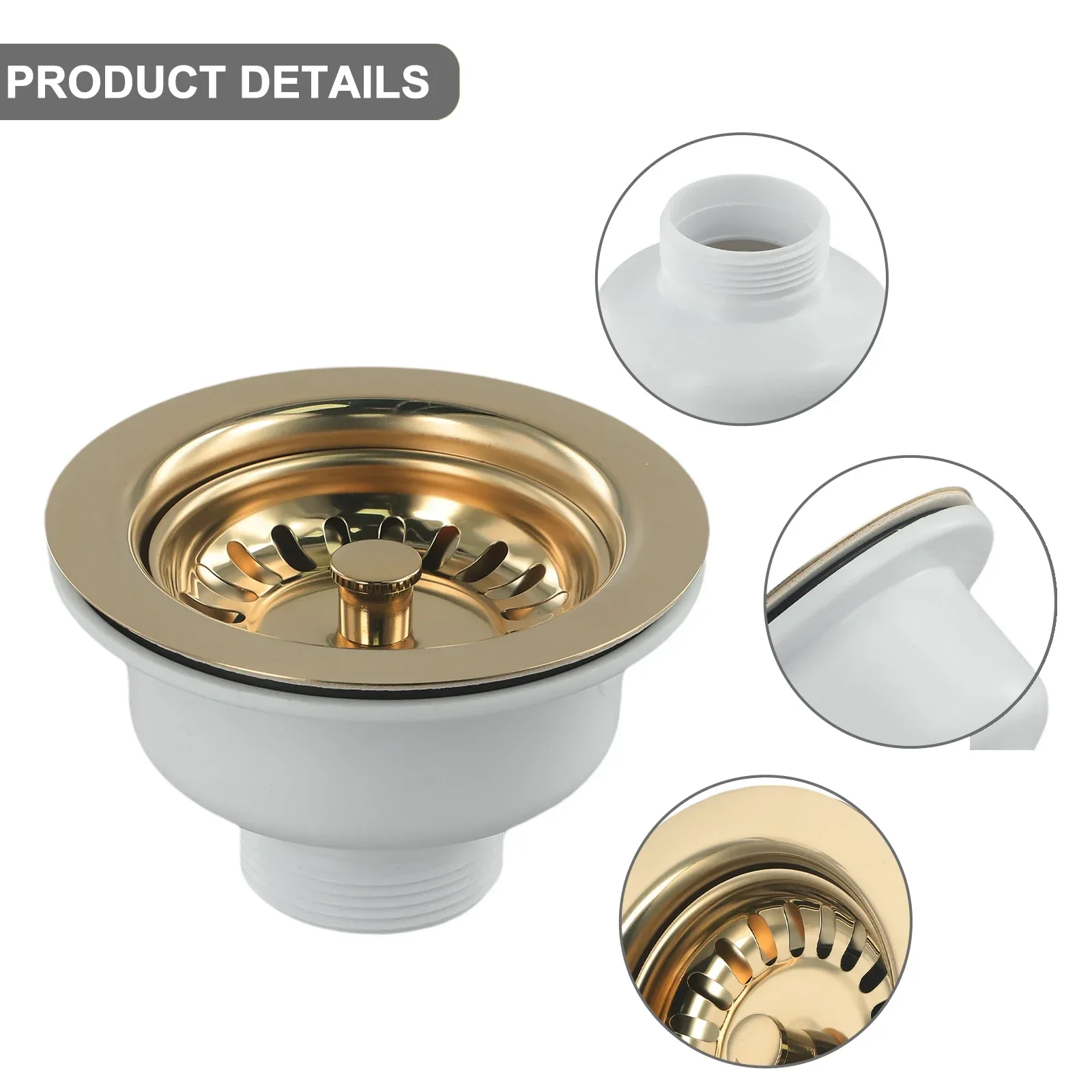 114MM Sink Drainer Sink Drainer Bathroom Stopper Efficient Drainage Kitchen Drain Stainless Steel Waste Pipe sink filter kitchen sink filter sink strainer kitchen sink strainer sink drain pipe