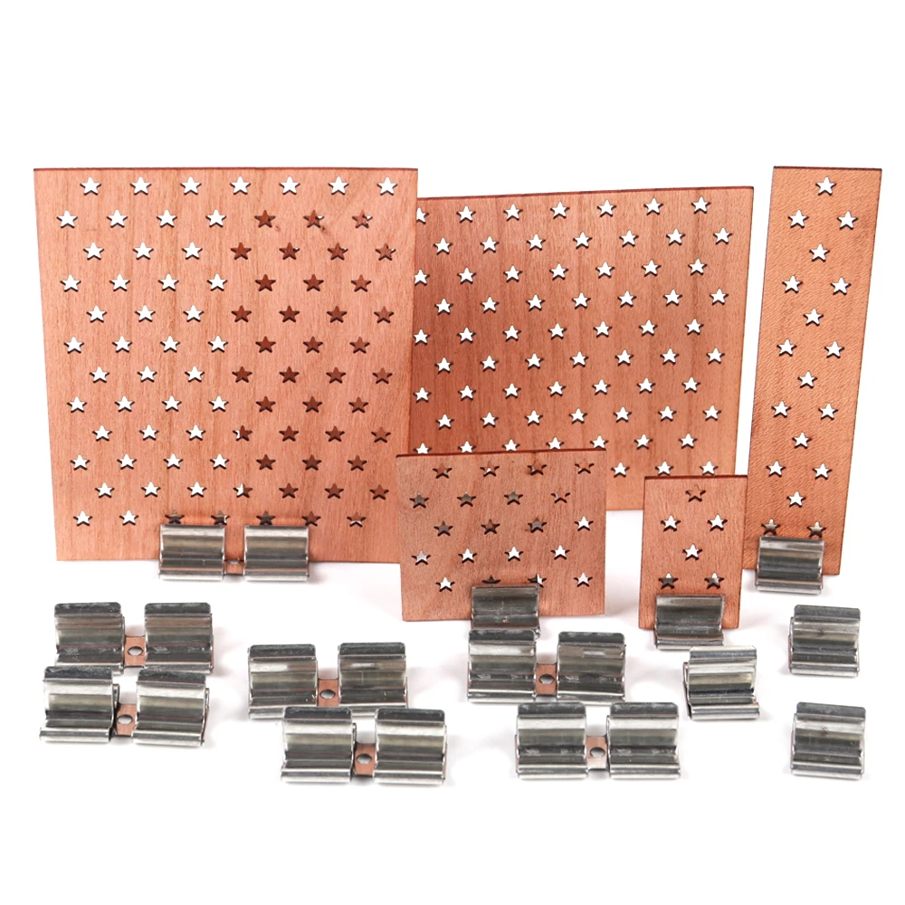 Description Picture 3 of itemLarge Width Star Hole Wooden Candle Wicks with Metal Bases Soy Wax Candle Cores Parffin Wax Wicks DIY Candle Making Supplies