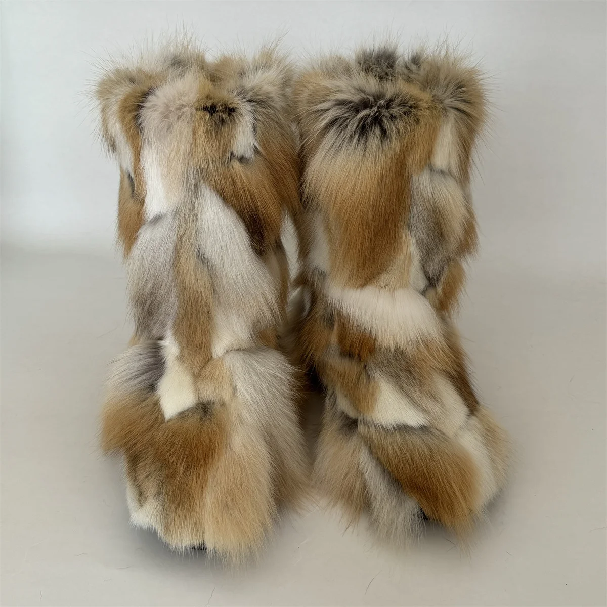 Winter Shoe Women's Winter Fluffy Real Fox Fur Boots Woman Plush Warm ...