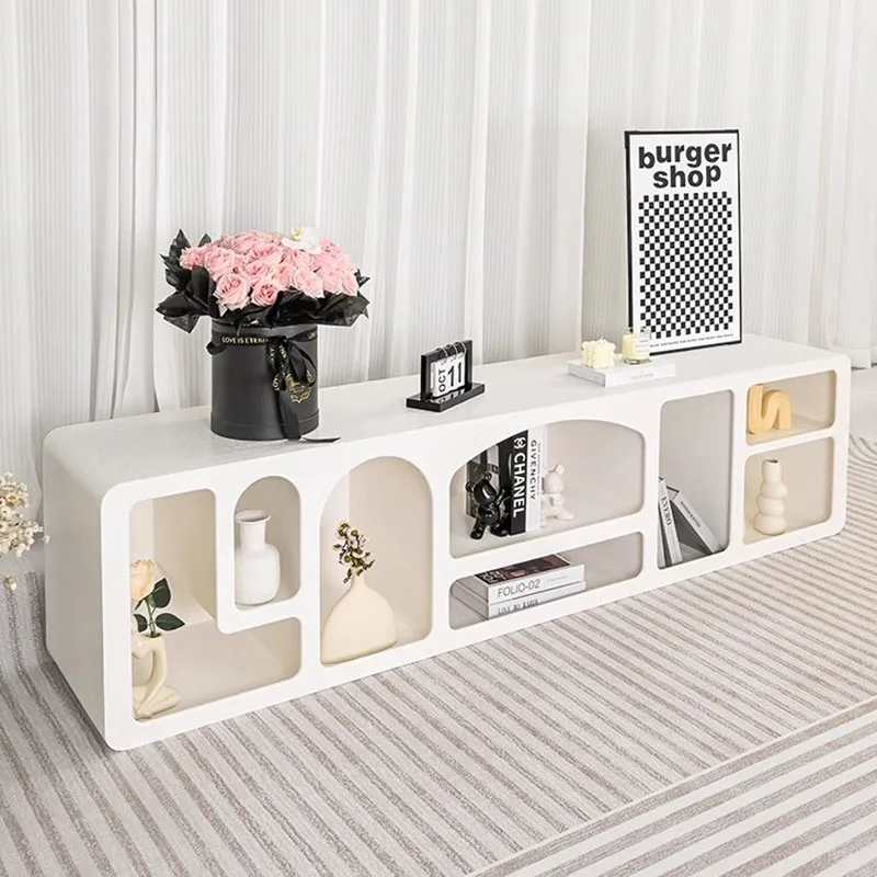 

Organizer Display Living Room Cabinet Storage Space Saving Designer Entryways Tv Cabinet Nordic White Szafki Do Salonu Furniture