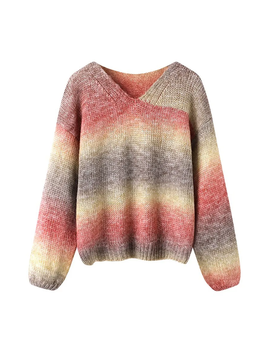 

Jumper jacket V-neck short Slim version of the collision design warm and comfortable 2023 winter new 1213