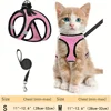 Reflective Cat Harness and Leash Set, Soft Mesh Vest, Polyester, Hand Wash Only, Escape-Proof Design, Safe Outdoor Walking, Suitable for Kittens, S/M Sizes Available 4