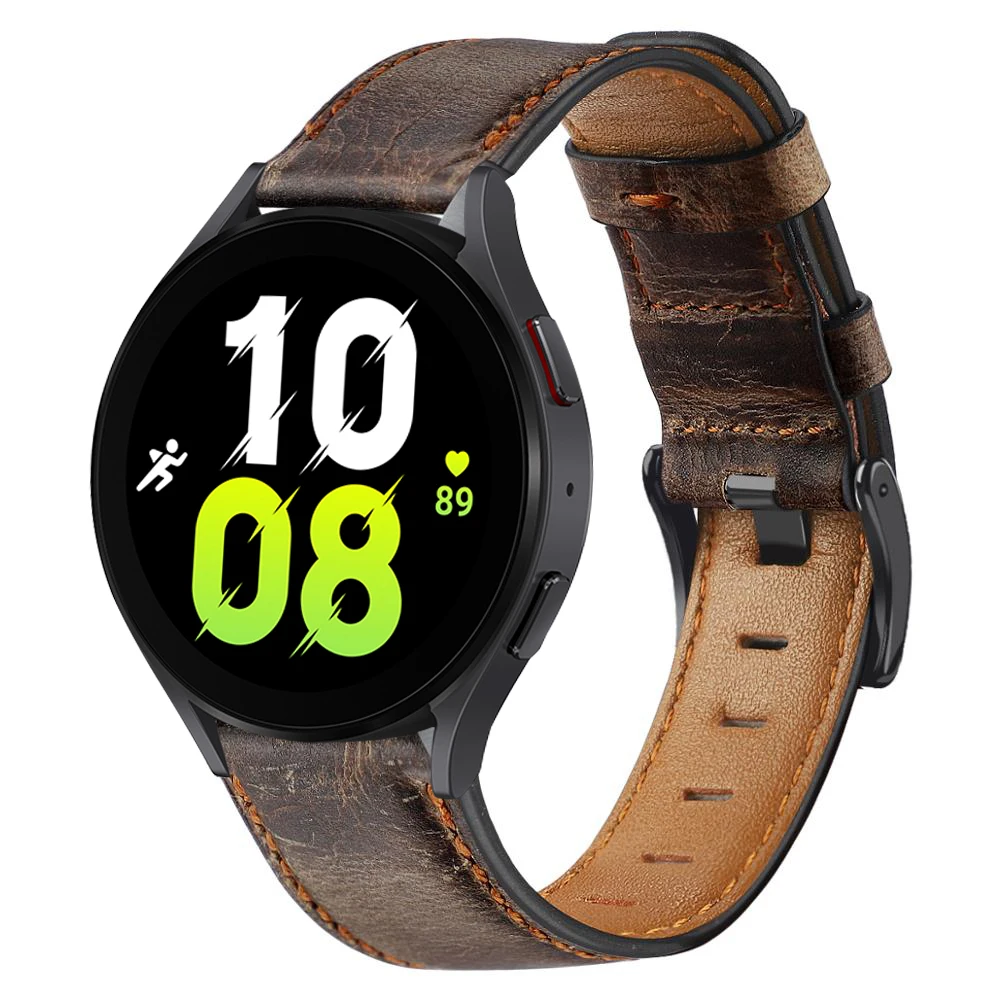 Cinturino 22Mm Per Samsung Galaxy Watch 46Mm Cinturino In Pelle Crazy Horse Gear S3 Frontier Bracelet Huawei Watch 2 Gt Strap 46Mm