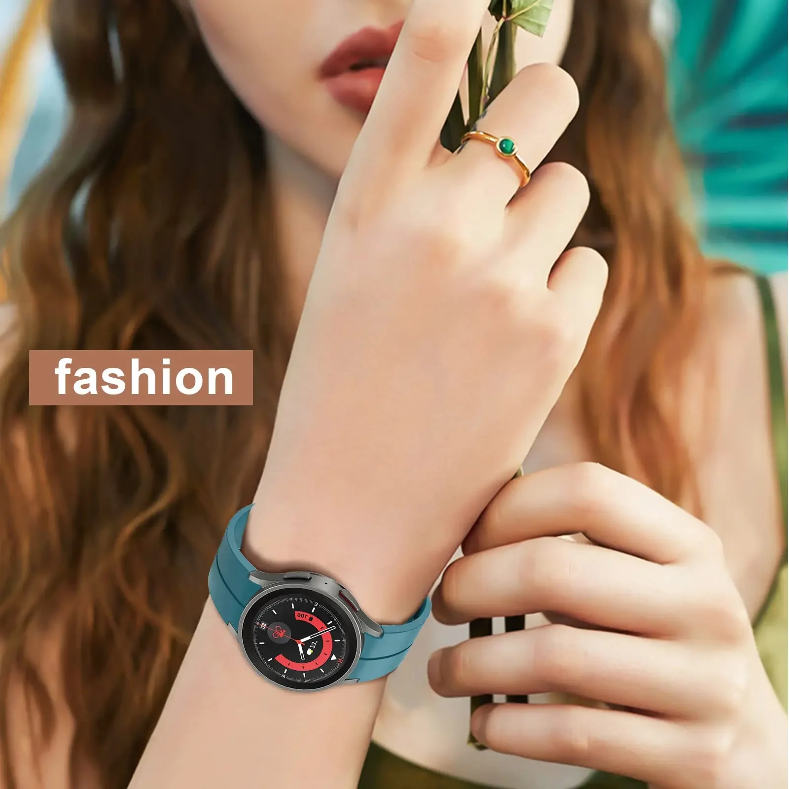 Magnetic Clasp Silicone Band Strap with Classic Design