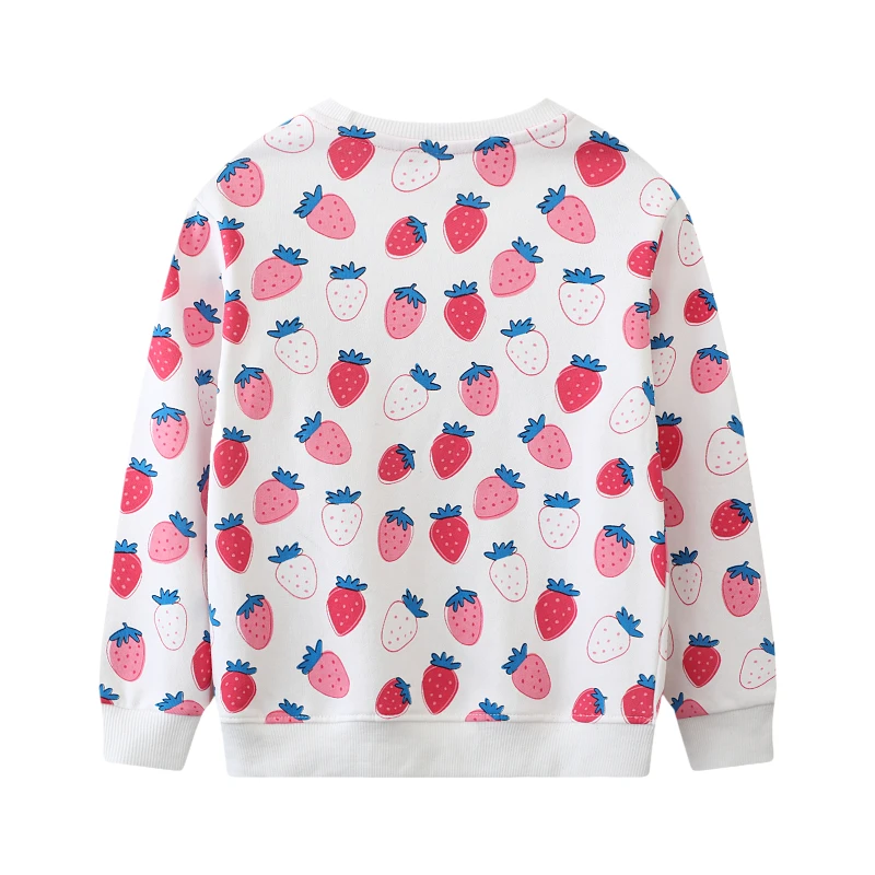 Children's Clothing Baby Girls Hoodies Kids Clothes 2025 New Autumn Spring Cartoon Strawberry Sweatshirts