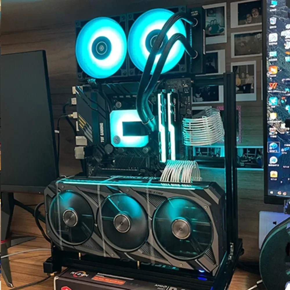 MOD Gamer Cabinet For ITX MATX ATX PC Case Open Frame Rack,Water Cooler Desktop Computer Gaming Chassis