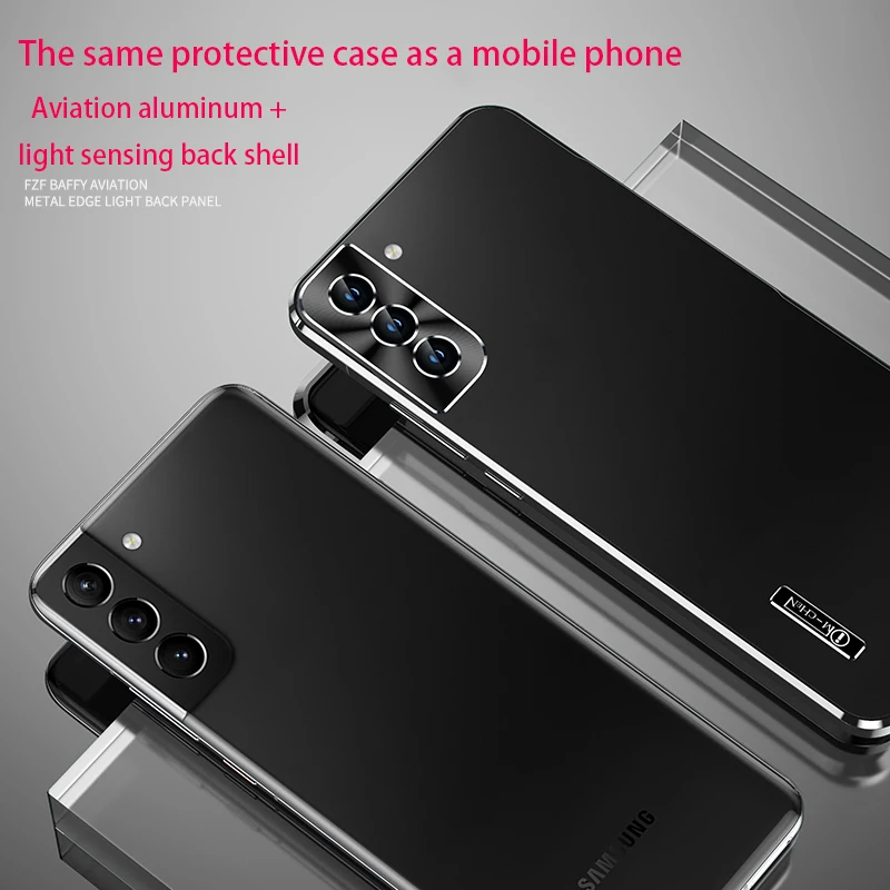 For Samsung Galaxy S24 S23 S21 S22 Ultra Case Metal magnetic Full Camera Lens protective shell aluminium alloy ultra-thin cover