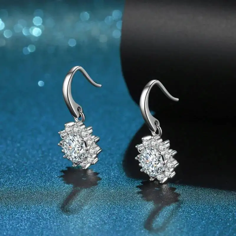 Joyce jelly 6,5mm 1ct gra Moissan ite Tropfen ohrringe für Frauen grün blau rosa Farbe s925 Sterling Silber Luxus edlen Schmuck – Detail 15