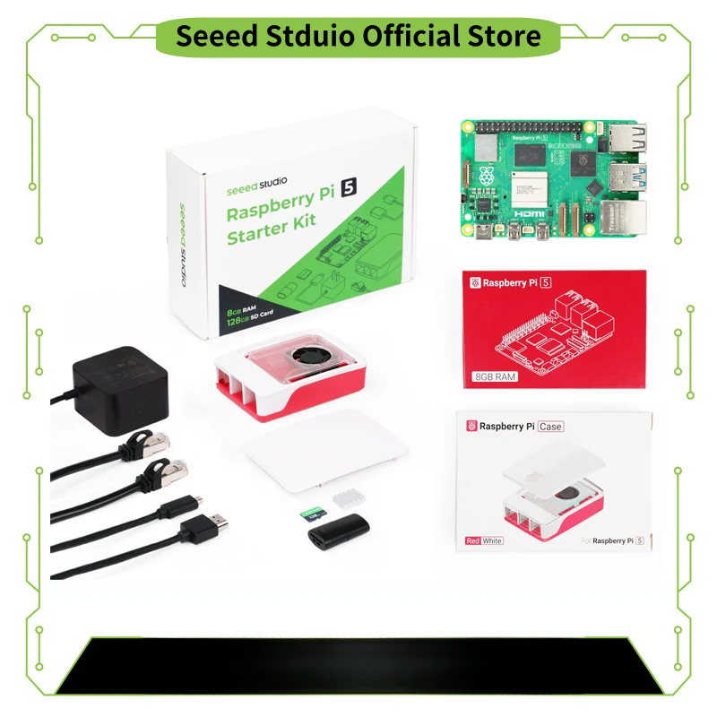 Raspberry Pi 5 16GB 8GB 4GB Starter Kit Seeed Studio, Official