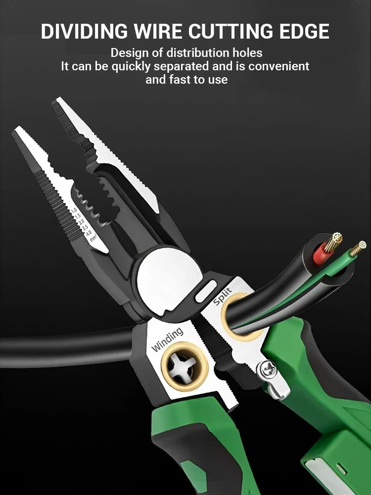 18-in-1 Foldable Wire Stripper & Crimper Tool - Multifunction Electrical Pliers For Cutting, Stripping (Grey) - View #13