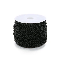 Elegant Gold and Rose Gold Chain for DIY Jewelry Making - 10 Yards, Multiple Sizes (Black)