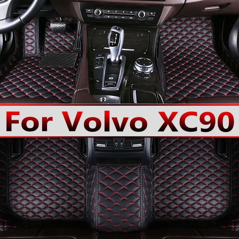

Car Mats For Volvo XC90 MK1 5 Seat 2002~2014 Leather Floor Mat Set Rug Auto Interior Parts Carpet Anti Dirt Pad Car Accessories