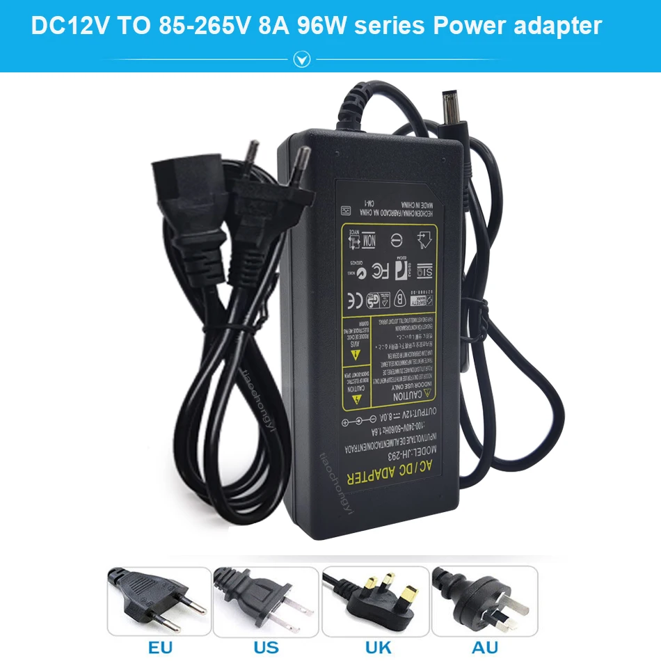 LED 전원 어댑터 공급 AC110V-220V-DC12V 조명 변압기, EU US ..