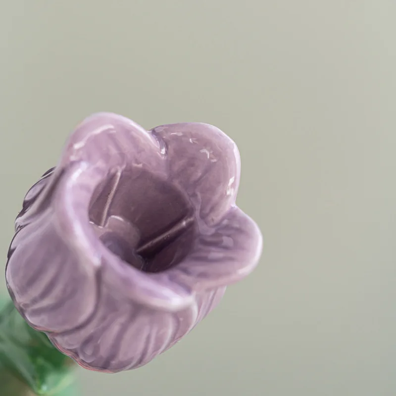 Ceramic Hand Painted Flower Candlestick Home Decor