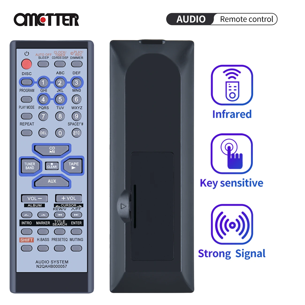 

N2QAHB000057 Remote Fit for Panasonic CD Stereo System SC-AK330 SC-AK333 SC-AK230 SA-AK230 SB-AK230 SA-AK333 SB-AK330 SA-AK330