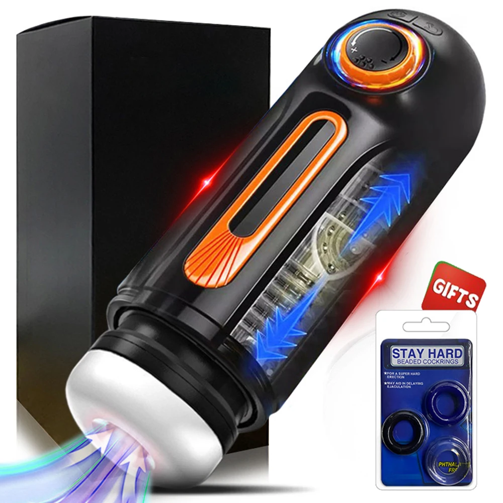 Automatic Telescopic Male Masturbator Cup With Vibrating Sucking_voghion.com