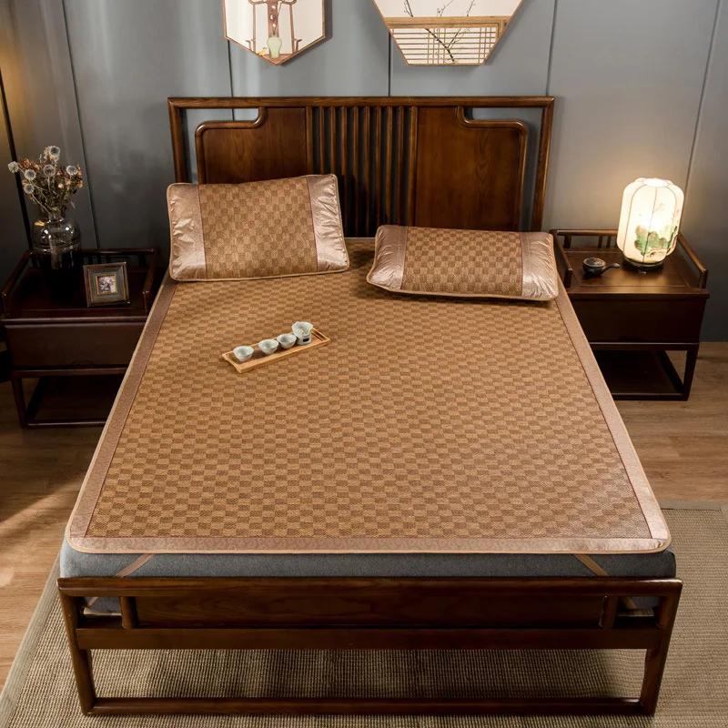 Cool mat rattan mat foldable Cool Summer Mat for 180x200cm Bed Ice Rattan Mats Non-Slip Breathable Cooling Bedsheet Bedspreads