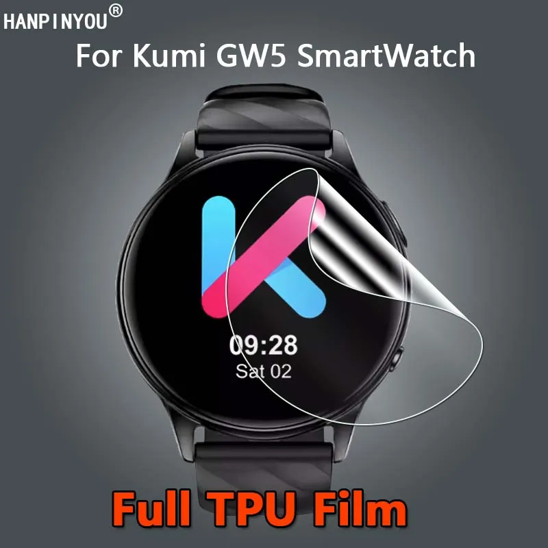 Per Kumi Gw5 Gw3 Pro Smart Watch Ultra Clear Full Cover Riparabile Soft Tpu Hydrogel Film Screen Protector-Non Vetro Temperato