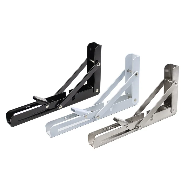 Triangle Folding Angle Bracket folding shelf bracket shelf bracket Multiple Sizes Heavy Support Adjustable Wall Shelves Mounted Table Shelves Home Hardware 2Pcs