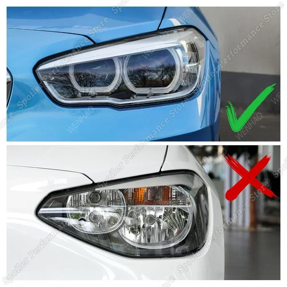 자동차 이블 아이 헤드 라이트 눈썹 눈꺼풀 BMW 1er F20 F21 Facelift 2015-2019 M Performance Bodykits 튜닝 앞치마 액세서리