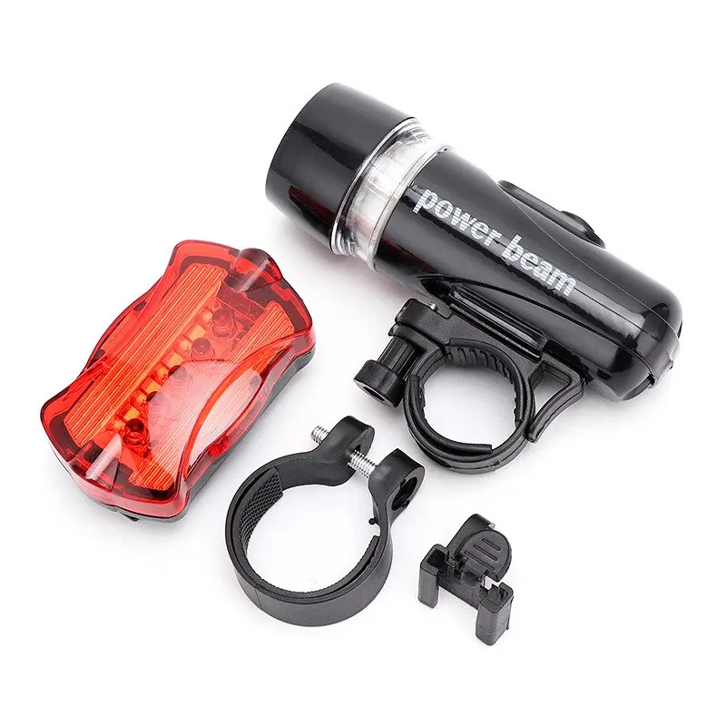 5LED Bike Light MTB Road Bicycle Headlight Butterfly Back Rear Taillight Cycling Safety Warning Light Bicycle Lamp Flashlight