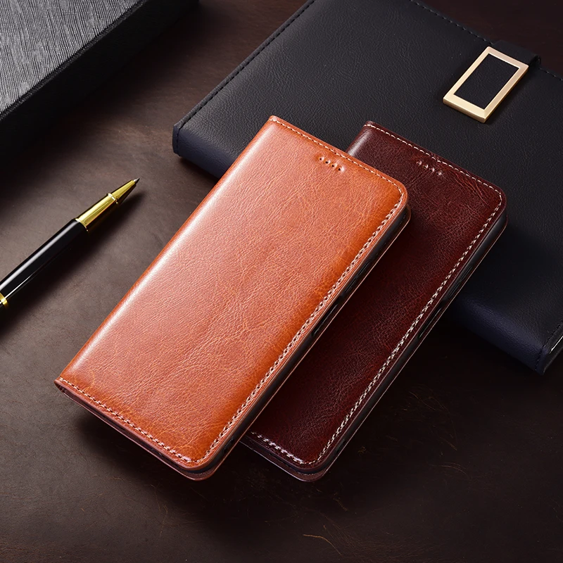 Magnetic Flip Leather Phone Case with Bracket Feature