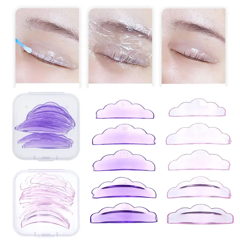 Soft Silicone Eyelash Perm Pad 5Pairs Makeup Tool