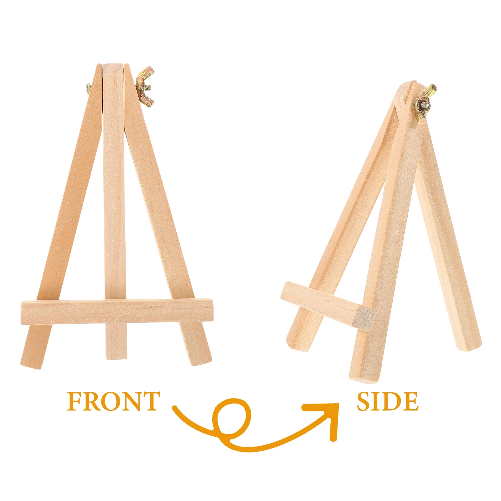 Mini Tabletop Wood Display Easel Small Painting Triangle Frame Bracket Photo Holder Seasoned Beechwood Easel Versatile