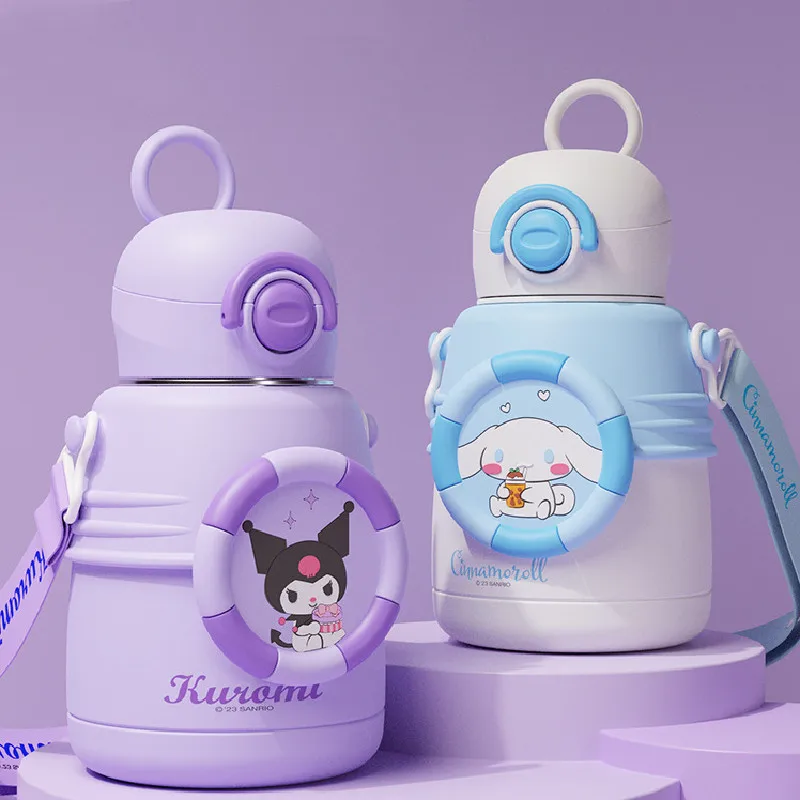 

Sanrio Kuromi Hello Kitty Cinnamoroll Kawaii модная изоляционная чашка из нержавеющей стали домашний портативный термос бутылка для воды подарок для девочки