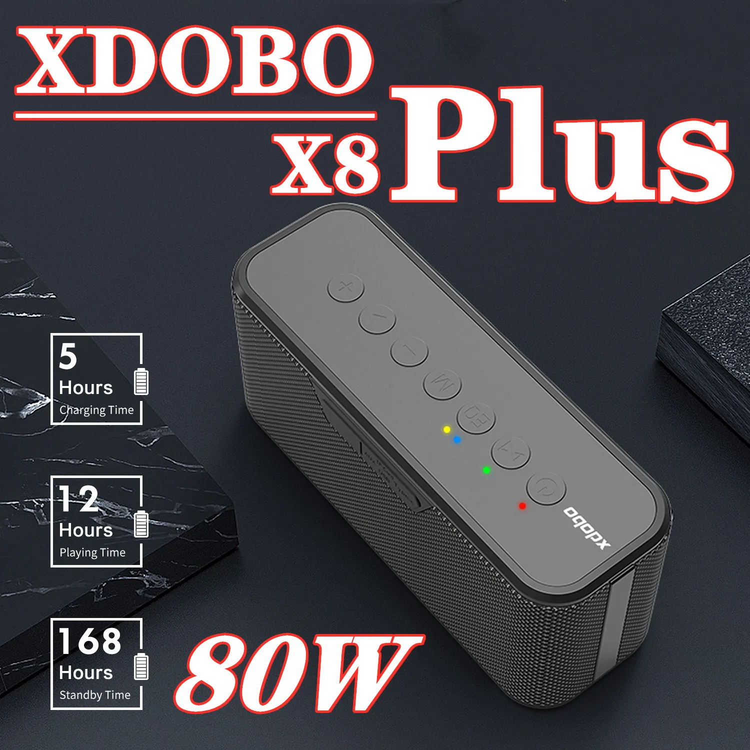 XDOBO-X8-Plus-80W-Super-Bass-Bluetooth-Speaker-10400-mAh-Portable ...