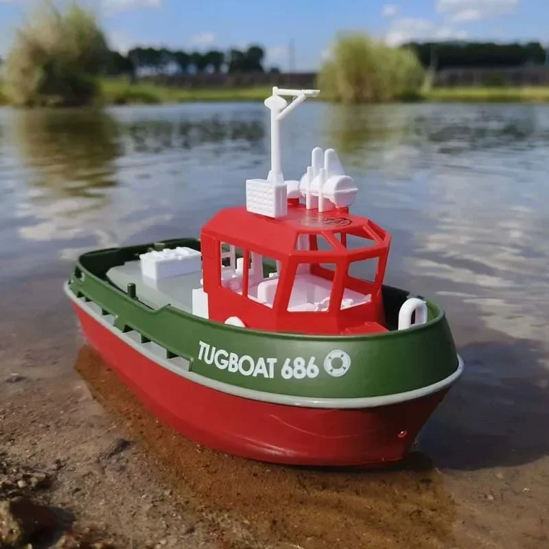 1/72 RC 예인선 모형 리모컨 선박 모형, 완성 시뮬레이션 선박 모형, 포트 제작 예인선 모형 장난감 선물