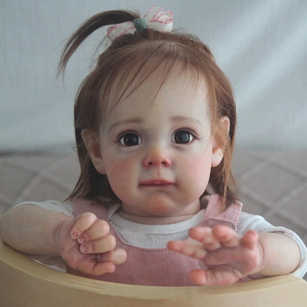 

22 Inch 55CM Full Silicone Vinyl Dolls Realistic Doll Girl 3D Painted Baby Doll With Rooted Hair For Kid's Gift Muñecas Reborn
