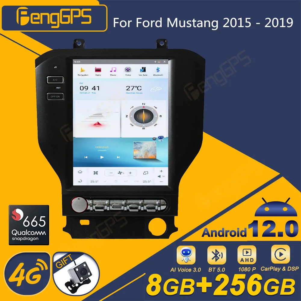 

Восьмиядерный процессор Qualcomm для Ford Mustang 2015 - 2019 Android автомобильный радиоприемник с экраном Tesla 2Din стереоприемник Авторадио мультимедийный плеер GPS