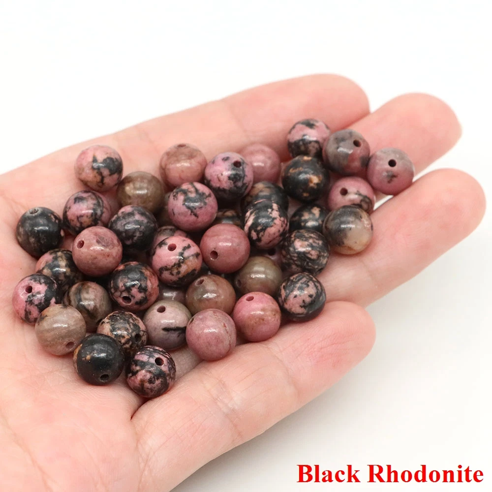 thumbnail image 1 of Cuentas de piedra natural, ojo de tigre, amatista, ágata, jaspe, cuarzo rosa, cuentas redondas sueltas para hacer joyas, pulseras DIY, 4/6/8/10 mm, 1 of 5