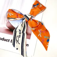 Neckerchief Camellia Scarves Textile ribbon dacron Headband Mid-Autumn Festival gift box scarf Diagonal scarf Plain weave