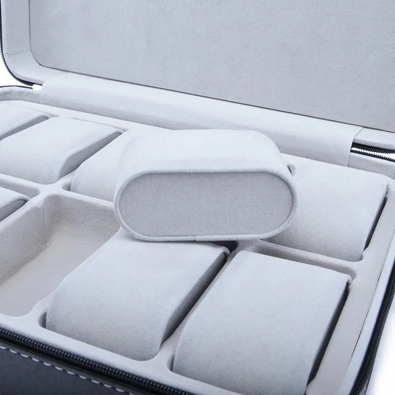 New 6/10/12 Girds Portable Watch Storage Boxes Organizer with Zipper Classic Style Multifunctional Watch Display Box