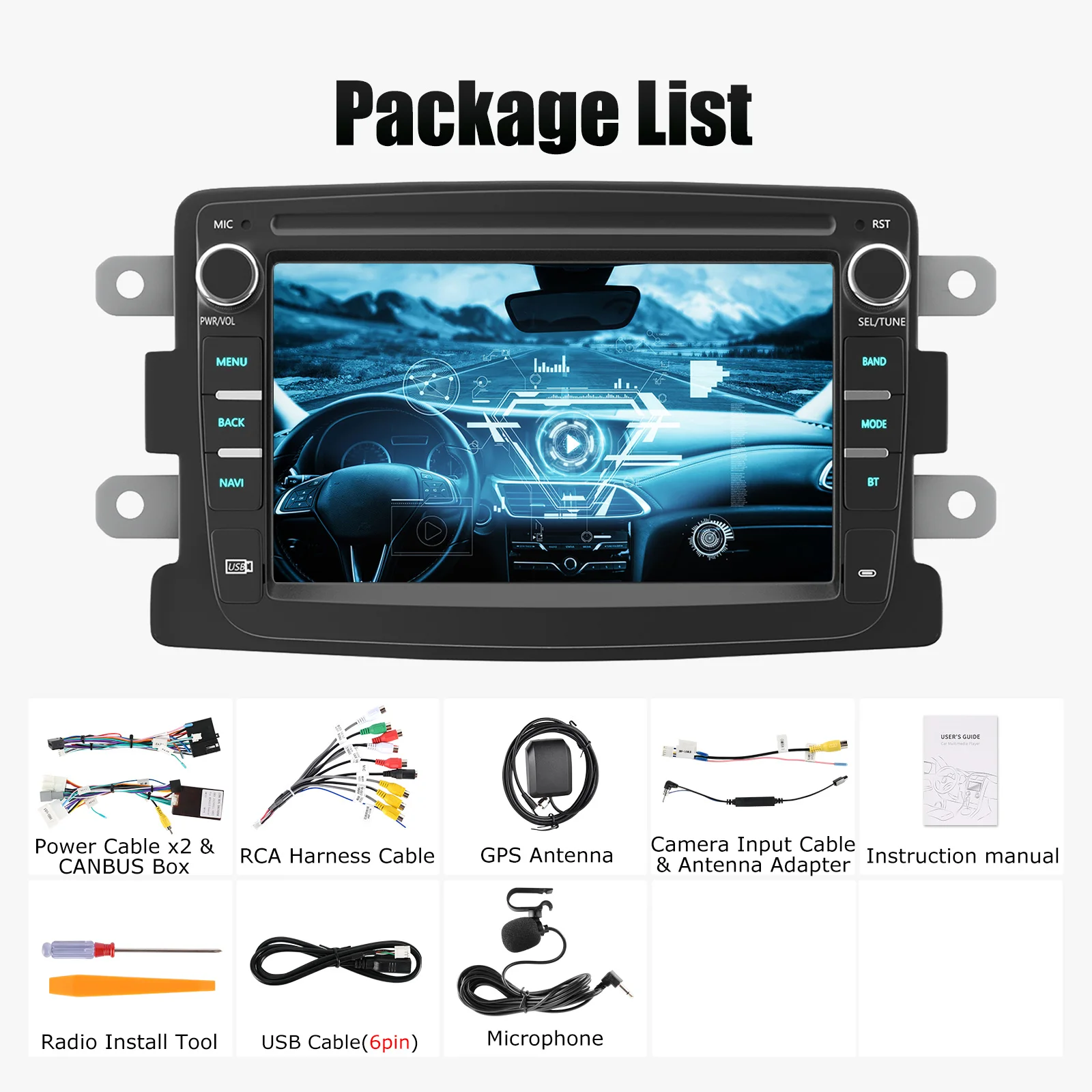 ESSGOO Android 14 Carplay Car Stereo Radio For Renault Dacia Duster Sandero Dokker Logan Lodgy Captur GPS SAT NAVI WIFI RDS BT
