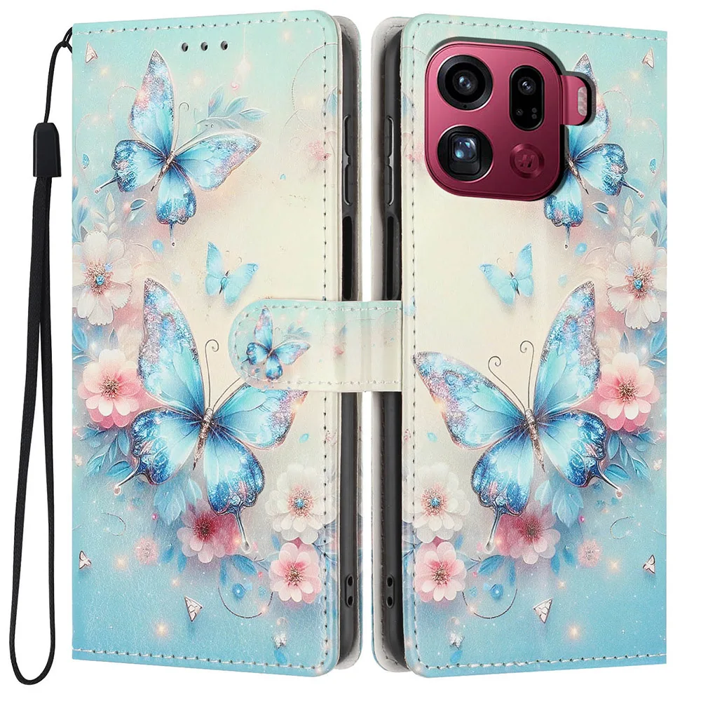 Lovely Pattern Wallet Flip Case with Card Holder and Stand Feature