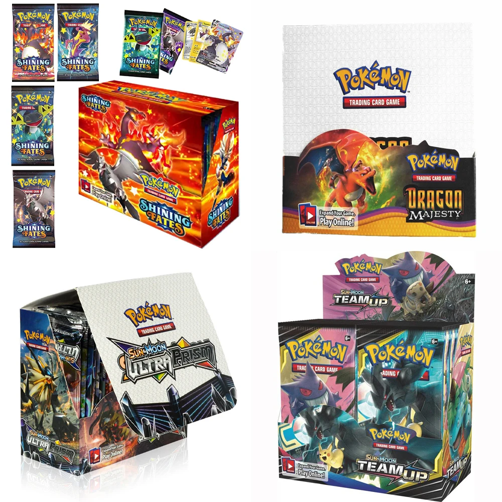 

324Pcs/box 2022 Newest Pokemon Cards Ultra Prism Dragon Majesty Booster Box Trading Card Anime Game Collection Cards Gift Toys