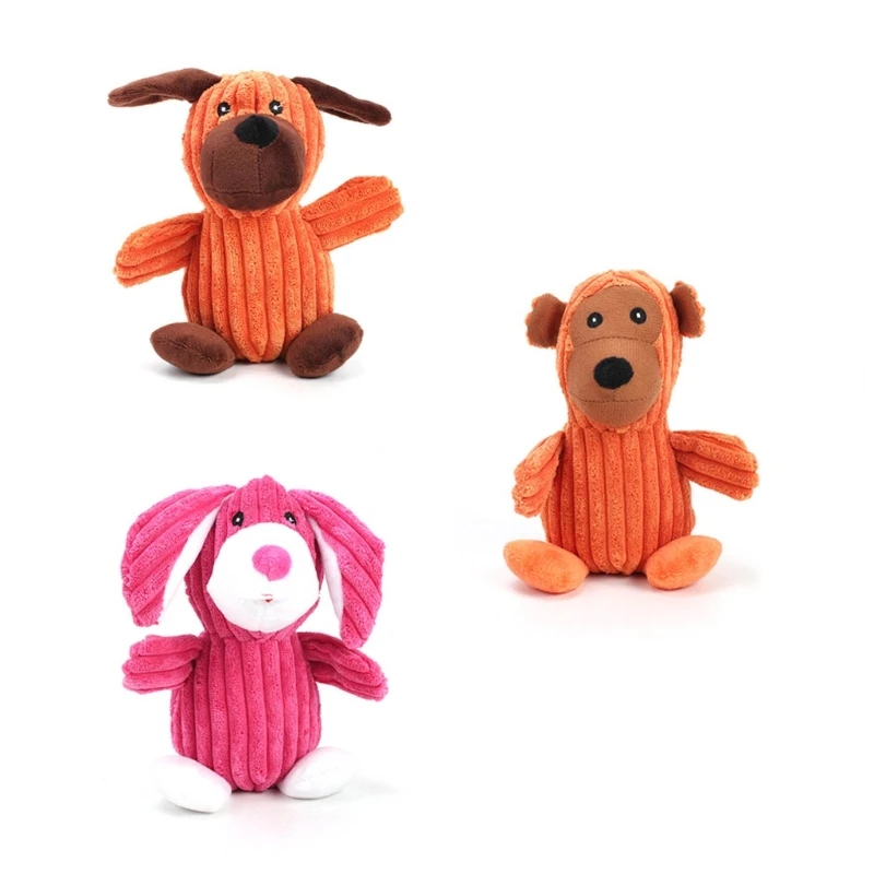

Stuffed Dog Toy Squeak Toy Chew-Resistant Pet Toy Plush Soft Chew Toy Dropship