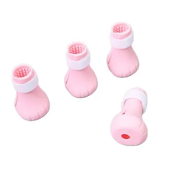 조절식 실리콘 스크래치 방지 고양이 발 신발, 손질 목욕 세척 클로 발 커버, 보호대 실리콘 고양이 클로 커버 발