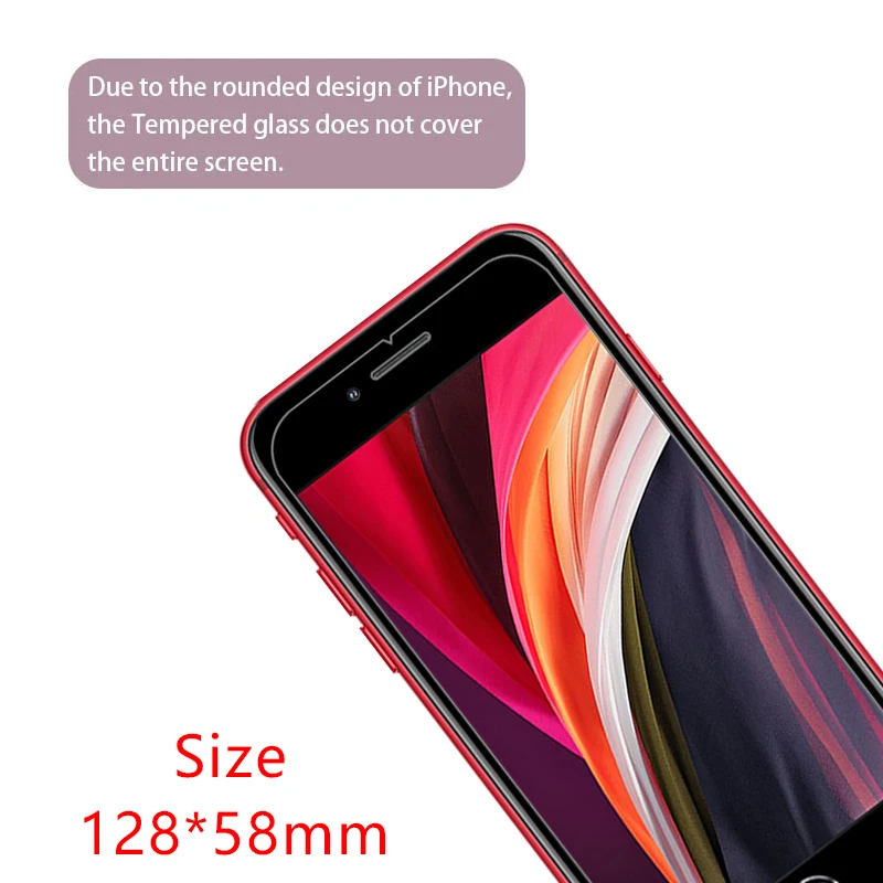 vetro temperato protettivo per apple iphone se 2020 2 protezione schermo su iphonese2 se2 se2020 pellicola di seconda generazione i phone iphon - immagine 3