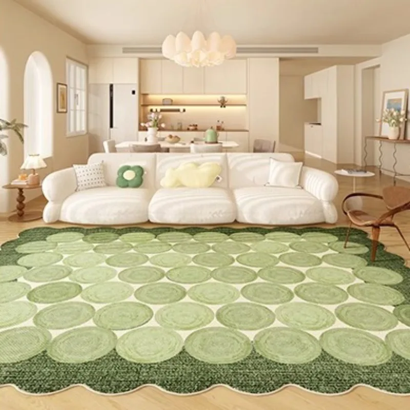 Special-shaped Living Room Carpet Modern Cream Style Large Area Bedroom Rug Fashionable Art Home Decoration Coffee Table Mats 러그