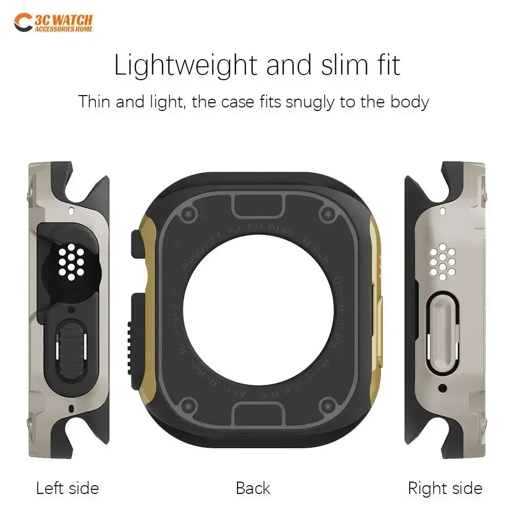 Premium Dual-Layer 2-in-1 Protective Apple Watch Case and Bumper Cover