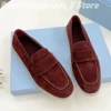 Classic Almond Shaped Toes Solid Loafers Flat With Faux Suede Daily Sewing Woman Shoes Platform Slip On Zapatos Mujer Size 35-45 4