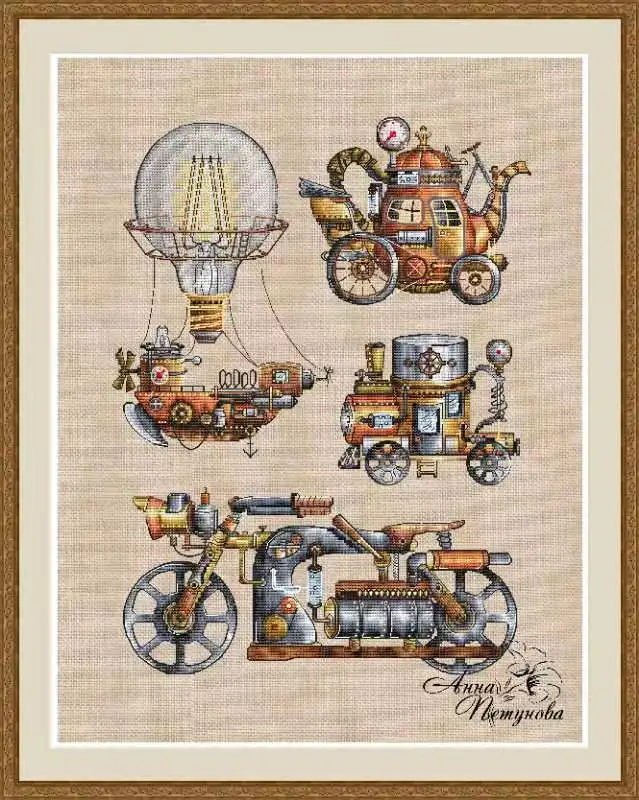 

Steam Age-Набор для вышивания крестом для гостиной, Европейский стиль, 38-47