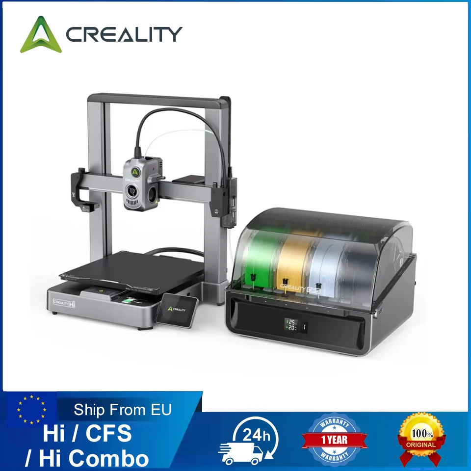 CREALITY Hi/Hi Combo 3D-Drucker Intelligent CFS 500 mm/s Fast Print Auto Bed Leveling Vollmetall-Extruder für mehrfarbigen Drucken