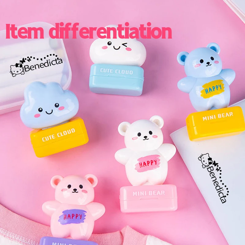 Cartoon Bear Name Stamp-Waterproof, Washable & Non-Fading-Perfect for Youngsters' Clothing & Gifts